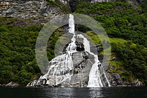 The Seven Sisters spectacular waterfall at Geirangerfjord