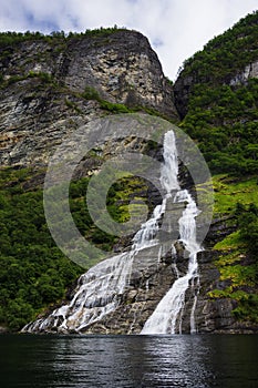 The Seven Sisters spectacular waterfall at Geirangerfjord