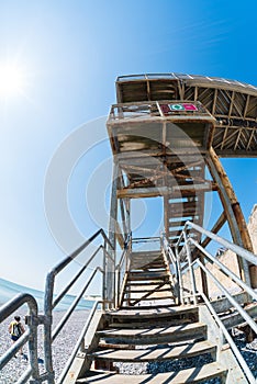 Seven Sisters stairway fisheye