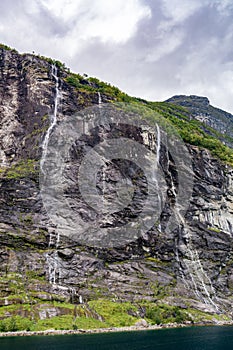 Seven Sisters Waterfall in Geirangerfjord