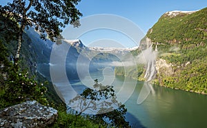 Seven Sisters waterfall at Geirangerfjord, Norway