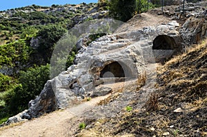 Seven Sleepers of Ephesus in Turkey. Legend is seven Christian lads are said to have escaped the onslaught by ducking into a mount