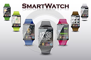 Seven Smart Watches with Different Functions