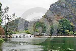 Seven star bridge, mountains around Seven-star Crags Scenic Area