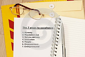 Seven steps to excellence