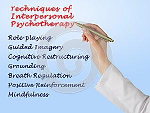 Techniques of Interpersonal Psychotherapy