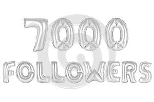 Seven thousand followers, chrome grey color
