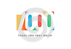 Seven thousand subscribers baner. Colorful logo for anniversary day. photo