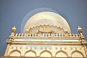 Seven Tombs of Hyderabad, India Front View Sultan Quli Qutb Mulk`s tomb was built in 1543.Stock Photography Image