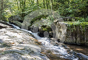 Seven Tubs Waterfall Rock Slide Stream