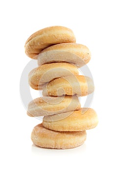 Seven vertical stacked donuts