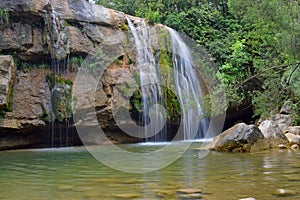 Seven waterfalls of Campdevanol Gerona