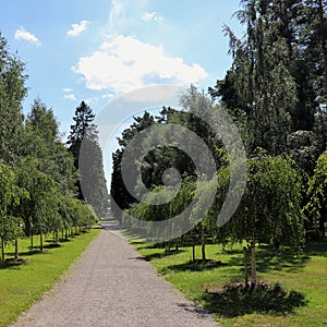 Seven wells path at SkogskyrkogÃ¥rden