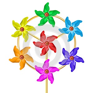 Seven windmill colors