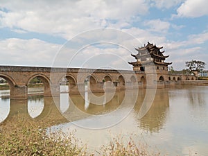 Seventeen span brige Jianshui, China photo