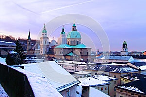 Seventeenth-century Baroque cathedral of the Roman Catholic Archdiocese of Salzburg photo