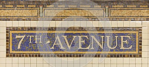 Seventh Avenue Station Subway Sign