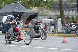 Seventies cycle run event , 70's Bikers