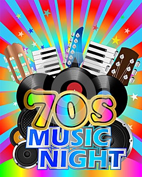 Seventies Music Night Poster
