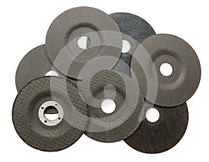 Several abrasive discs for metal cutting photo