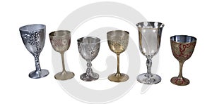 Several Antique Detailed Goblets