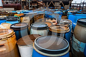 Several barrels of toxic waste