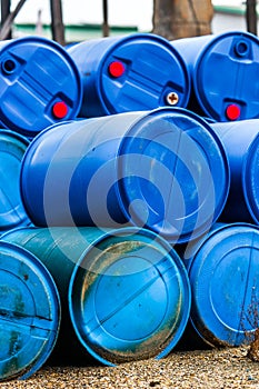 Several barrels of toxic waste