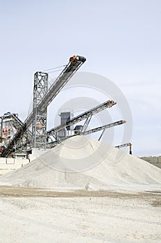 Several belt conveyors in Gravel Quarry