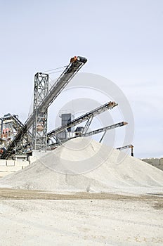 Several belt conveyors in Gravel Quarry photo