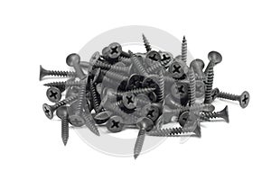 Several black anodized screws