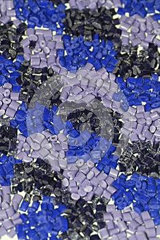 Several blue polymers photo