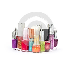 Several bottles of nail polish