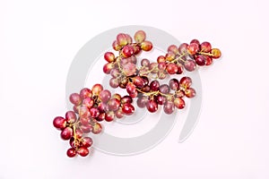 several bunches of deliciously ripe red table grapes ready to savor