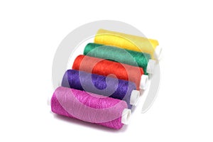 Several coils colored thread