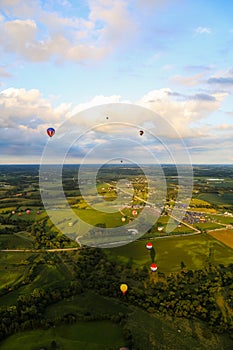 Hot Air Balloon Festival From The Sky