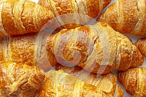 Several Croissants, crescent shape and, like other viennoiserie photo