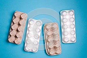 several different boxes for eggs