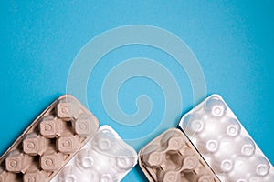 several different boxes for eggs