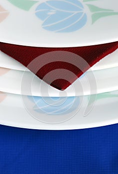 Several dinner plates stacked together