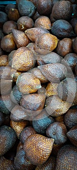 Several displayed snakefruit fresh