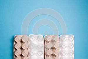 several different boxes for eggs