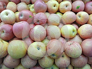 Several of fresh apples