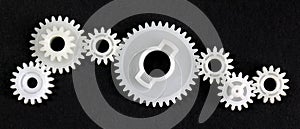 Several gears that are in connection