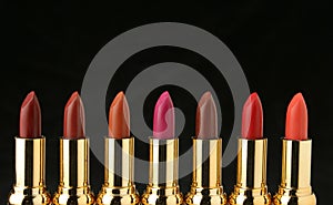 Several lipsticks for make up