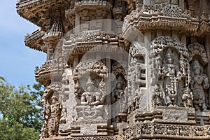 Several Lord Vishnu statues at Chennakesava Temple, Somanathpur