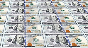 Several of the Newly Designed U.S. One Hundred Dollar Bills.