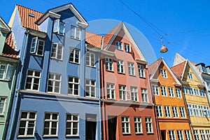 Several old historic houses in Copenhagen