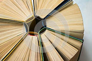 Several opened books