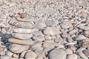Several pebble stone complex like symbol for zen and relax concept