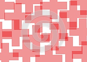 Several red light colored crosses overlapping one another white backdrop